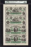 Columbia, SC Revenue Bond Scrip Sheet, 1872 $20-20-50-50, SN 974, vChCU, PMG-64